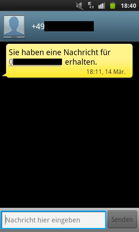 Telekom SprachBox SMS
