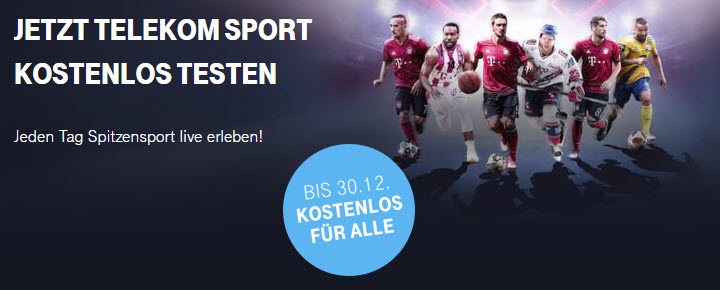 Telekom Sport bis 31.12.2018 kostenlos fr ALLE
