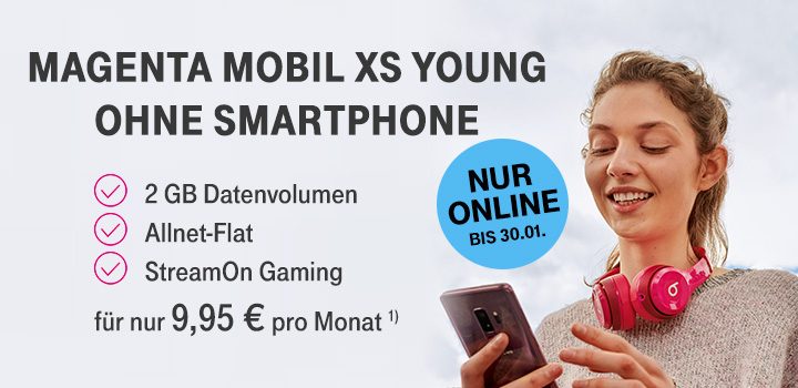 MagentaMobil XS Young fr 9,95 Euro - 10 Euro Ersparnis im Monat
