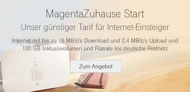 MagentaZuhause Start - neuer Festnetz Tarif fr Internet-Einsteiger