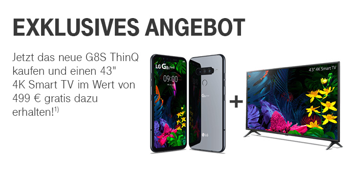 LG G8S ThinQ kaufen und einen 4K Smart TV im Wert von 499  gratis dazu erhalten