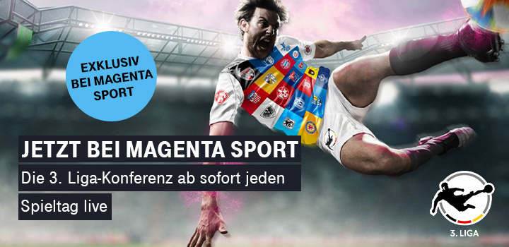 Am 19. Juli 2019 startet die 3. Liga - Mit MagentaSport live dabei sein
