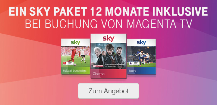 Sky Wunschpaket - 12 Monate kostenlos - Verlngert bis 15.10.2019