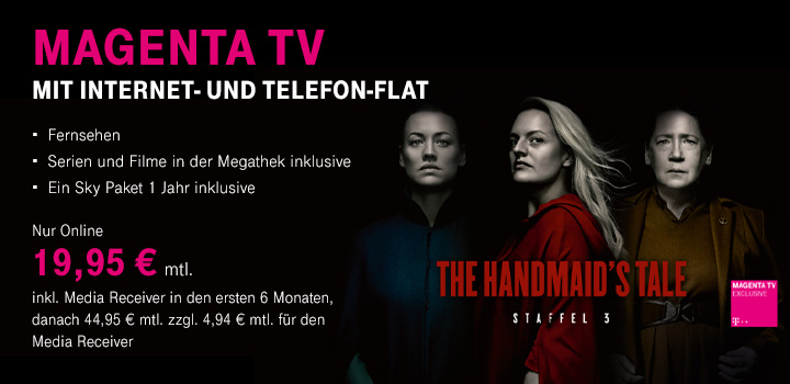 MagentaTV mit Internet- und Telefon-Flat - Schon ab 19,95  im Monat