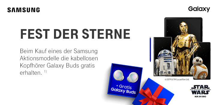 Fest der Sterne - Samsung Aktion - Galaxy Buds gratis erhalten