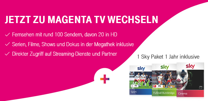 MagentaTV: 1 Jahr Sky und bis zu 240 Euro Gutschriften
