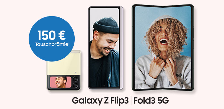 Bis 30.06. verlngert: Galaxy Z Flip3 | Fold3 5G kaufen + 150  Tauschprmie