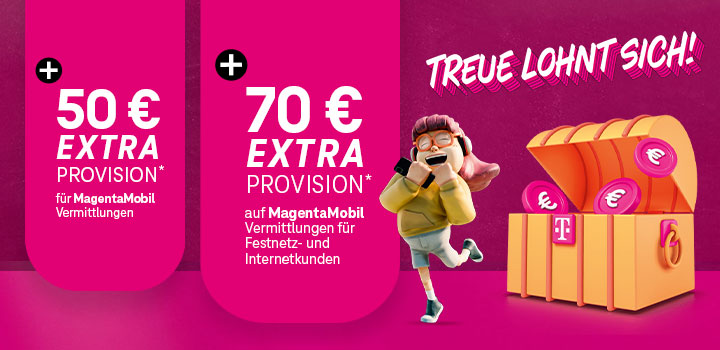 🤩Telekom Profis Aktion: 70  Extra-Provision fr treuebonusfhige Mobilfunk-Vertrge