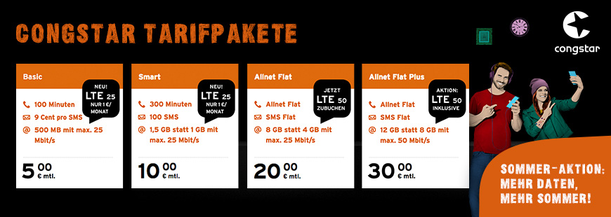 Neu bei congstar - LTE 25 Option fr 1 Euro