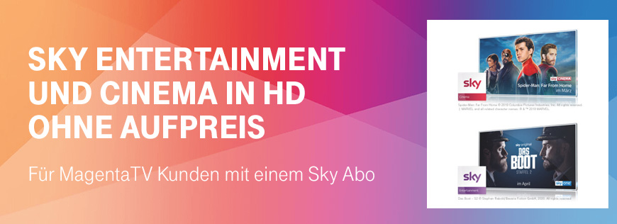 Freischaltung Cinema und Entertainment Paket fr Sky Abo Kunden