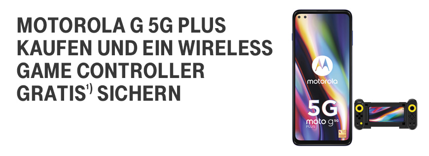 Motorola G 5G Plus kaufen und ein Game Controller im Wert von 31,99  gratis sichern