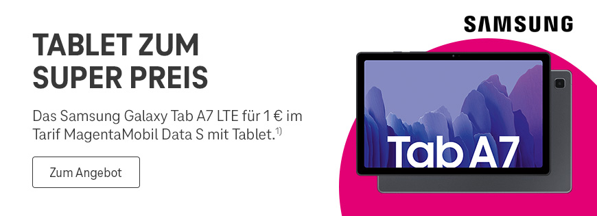 Samsung Galaxy Tab A7 LTE nur 1  im Tarif MagentaMobil Data S mit Tablet