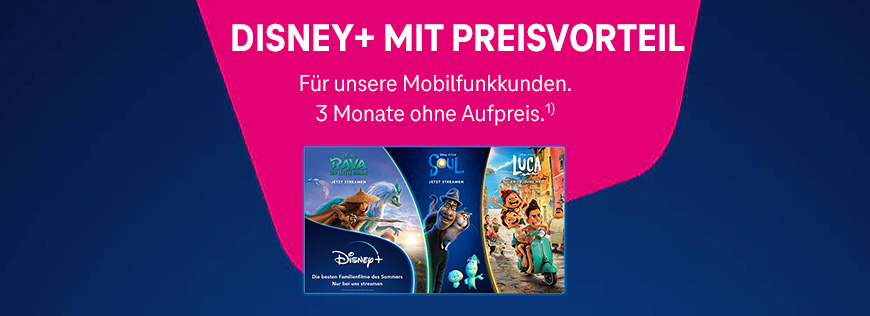 Disney+ mit Preisvorteil: 3 Monate ohne Aufpreis fr Mobilfunkkunden