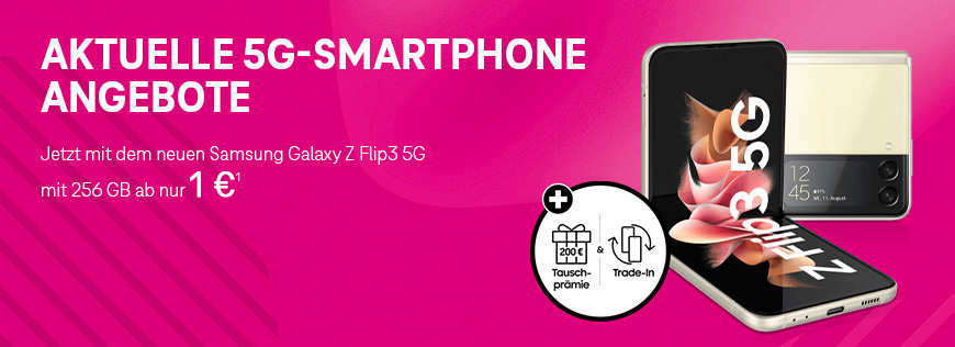 Samsung Galaxy Z Flip3 5G mit 256 GB zum Aktionspreis ab nur 1 