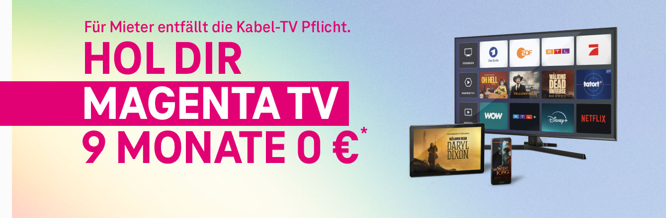 MagentaTV 9 Monate fr 0 €