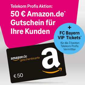Telekom Profis Aktion 50  Amazon Gutschein
